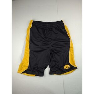 Iowa Hawkeyes Shorts Mens Medium Black Yellow NCAA Basketball Gym KA Inc. Netted